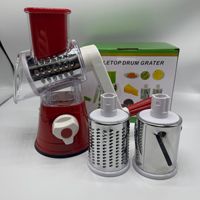Huishoudelijke keukenrasp, groentesnijder, handbediende groentesnijder, multifunctionele handbediende trommel-aardappelsnijder