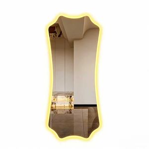 Espejo de Salón de Belleza Moderno, Espejo de Salón de Belleza con Luz, Interruptor Táctil LED, Ideal para Teñir el Cabello, Especial para Colgar en la Pared - Product Image 1