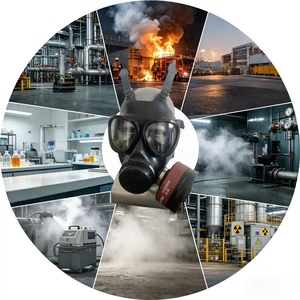 <span class=keywords><strong>Masque</strong></span> à gaz polyvalent avec filtre 40 mm - Respirateur facial complet à interface universelle pour usines chimiques, laboratoires et projets de bricolage - Product Image 6