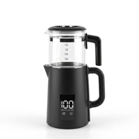 Bouilloire électrique numérique à écran tactile 1,8 L, 1500 W, température variable 45-90°C ℃   Système de maintien au chaud avec arrêt automatique pour usage domestique