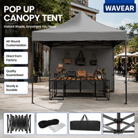 Tente de Vendeur d'Événements Imperméable, Auvent Extérieur Pliant, Tente Commerciale pour Marché Alimentaire avec Impression de Logo Personnalisé