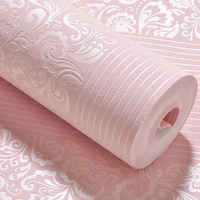 Papier peint à rayures verticales 3D de style européen Champagne Chambre à coucher Salon Hôtel Ingénierie Papier peint moderne simple