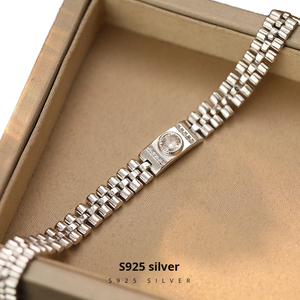 Sıcak satış için 925 ayar gümüş elektroliz kore tarzı basit moda zirkon bilezik kişilik yönlü kadın - Product Image 1