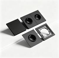 Prise murale modulaire en PC blanc durable, norme européenne, 16A 250V, encastrable, pour maison, hôtel, vente en gros, usine, OEM