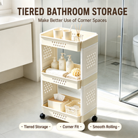 Étagère de rangement multicouche épaissie, chariot mobile pour collations, étagère de rangement multifonctionnelle détachable avec panneaux ventilés