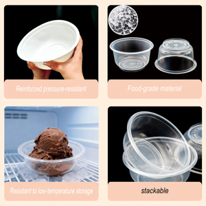 Tazones Desechables de Plástico para Postres, Tazones para Helado con Logotipo Personalizable y Embalaje en Blíster - Product Image 5