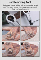 9-12mm écrou séparateur boulon rouille écrou enlèvement extracteur endommagé vis dissolvant OEM personnalisable outil pièces écrou extracteur cracker