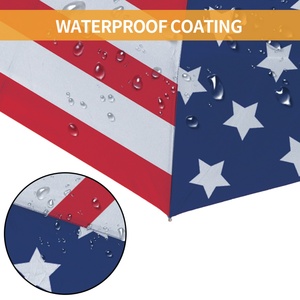 New Style USA Flag Print Design Fold Umbrella Custom logo Windproof Good Quality Plastic Handle Manual Open Fully Automatic - Product Image 3