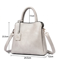 Tas Tangan Wanita Mewah Kualitas Tinggi Grosir Pabrik Model Terbaru Tas Selempang Fashion Bahan Kulit PU untuk Wanita
