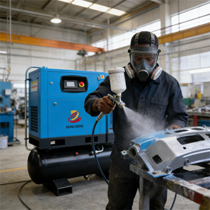 Compresseur d'air industriel à vitesse fixe 4-en-1 tout-en-un à vis 15KW 22KW économie d'énergie refroidi par air lubrifié avec découpe laser - Product Image 5