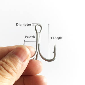 Hameçons barbelés en acier au carbone <span class=keywords><strong>Triple</strong></span> crochet <span class=keywords><strong>VMC</strong></span> 9626-3x accessoires <span class=keywords><strong>triple</strong></span> crochet de pêche antirouille - Product Image 4