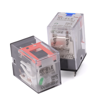 Relais électromagnétique miniature scellé RY-ELE XS2CN-D24L-GS DC 24V 10A 8 broches à usage général avec indicateur LED et contacts en alliage d'argent