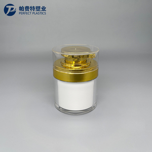 30g 50g 100g barattolo di crema airless in plastica barattolo di lusso a doppio strato design confezione cosmetica per la cura della pelle per siero crema viso - Product Image 5