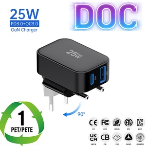 <span class=keywords><strong>Chargeur</strong></span> mural rapide USB-C pliable Tommox Trending 25W avec prise EU/KR pour mobiles – <span class=keywords><strong>Chargeur</strong></span> rapide 25W GaN Type-C - Product Image 1