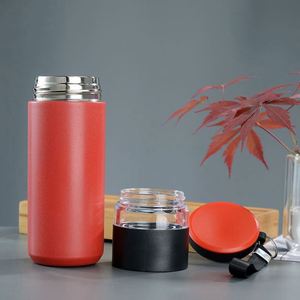 Wholesale Portable 304 Stainless Steel 500ml Double Wall Vacuum Insulated Travel Flask Tea Infuser Cup <b>Filter</b> Eco-Friendly - Product Image 5