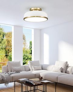 16 inch LED Flush núi trần ánh sáng 5cct mờ hiện đại hình tròn trang trí nội thất Đèn trần cho phòng ngủ hành lang - Product Image 5