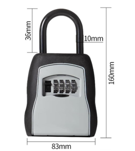 YH3634 anahtarlı kasa kanca ile, dört haneli kod tekerleği ile anahtarlı kasa, kurulum olmadan anahtar saklama kutusu, çıkarılabilir - Product Image 2