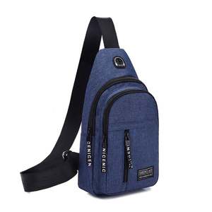 M0572 Bolso de Pecho Moderno, Riñonera Económica para Hombre, Bolso Cruzado con Orificio para Auriculares, Bolso de Cintura para Teléfono para Deportes al Aire Libre - Product Image 4