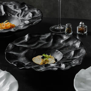 Vente en gros <span class=keywords><strong>de</strong></span> vaisselle style japonais pour restaurants Pâtes italiennes à disque profond <span class=keywords><strong>Chapeau</strong></span> <span class=keywords><strong>de</strong></span> <span class=keywords><strong>paille</strong></span> Nourriture occidentale Assiette en céramique - Product Image 4