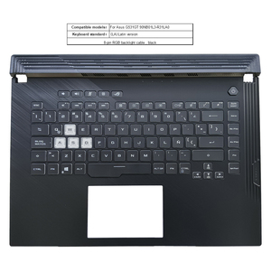 Teclado Retroiluminado RGB LA Latin de 8 Pines para Portátil <span class=keywords><strong>Asus</strong></span> <span class=keywords><strong>ROG</strong></span> <span class=keywords><strong>Strix</strong></span> <span class=keywords><strong>G531GT</strong></span> 0KNR0-4610LA00 90NB01L3-R31LA0, Reposamuñecas Negro - Product Image 1