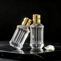 Bouteilles de parfum en verre en gros 50 ml avec capuchon pulvérisateur, cylindres transparents, flacons vides rechargeables pour parfum