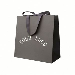 Sacs en papier personnalisés de luxe pour cadeaux, emballages de sacs en papier en gros avec votre propre logo - Product Image 1