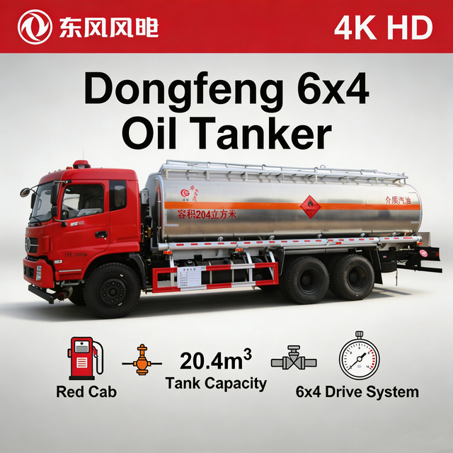 Factory Price Dongfeng 6x4 20000L Oil Tanker Truck 20m3 Capacity Fuel Bowser Truck for Long Distance Bulk Oil Logistics Service