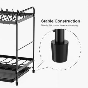 Kitchen Counter With Utensil Organizer Storage Containers Dish Drying Rack Kitchen <b>Plate</b> Dish Cabinet Storage for Dining Room - Product Image 5