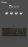 Clavier de jeu RGB filaire personnalisé de taille standard 930g, en aluminium, métal lourd, clavier mécanique pour ordinateur