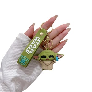 Belle bande dessinée étoile bébé <span class=keywords><strong>Yoda</strong></span> <span class=keywords><strong>porte</strong></span>-clés 3D poupée pendentif guerres voiture clé pendentif <span class=keywords><strong>porte</strong></span>-clés Anti-perte sac décoration <span class=keywords><strong>porte</strong></span>-clés Widget - Product Image 6
