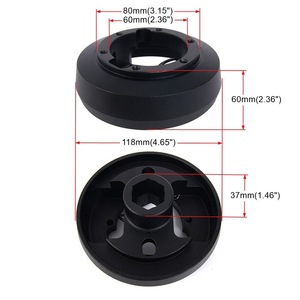 Adaptador de Liberación Rápida para Volante 193H, 118 mm PCD, Aleación de Aluminio Negra para Ford Focus Fiesta, Mejora de Retrofit - Product Image 1