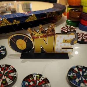 Rivestito Hip Hop ritagli <span class=keywords><strong>in</strong></span> <span class=keywords><strong>legno</strong></span> oro nero una lettera segno <span class=keywords><strong>in</strong></span> <span class=keywords><strong>legno</strong></span> ritaglio Audio segno d'oro per ragazzi decorazione da tavolo - Product Image 2