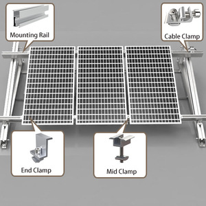 Sistema de Montaje de Paneles Solares, Soporte de Instalación, Riel para Techo y Suelo, Estructura Fotovoltaica de Acero al Carbono, CE N/m, Techo Curvo - Product Image 3
