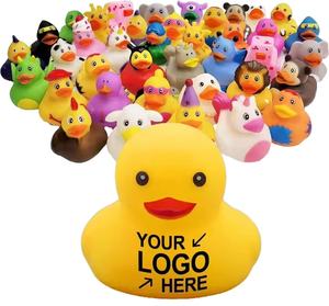 Juguete de Goma Flotante para Baño de Niños con Logotipo Personalizado, Pato de Juguete con Sonido para Aliviar el Estrés, Juguetes Promocionales Personalizados, Regalo - Product Image 1