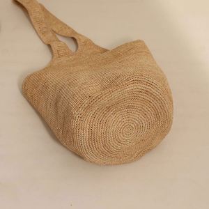 Natural Raffia <b>Large</b> Size Shoulder <b>Bag</b> Hand Made Fashion Trendy Women <b>Beach</b> Tote <b>Bag</b> - Product Image 4