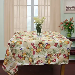 Fruit Harvest Table Cloth with Strawberry Pear