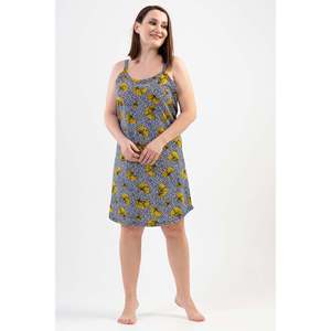 BAYAN XXL Oval Tunic Strap Skirt Custom Casual 1XL Party Trendy <b>Clothes</b> Women DRESS BLUES Featuring Puff Slits - Product Image 2