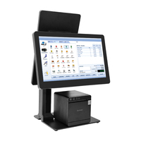 Taixun 15.6" Smart POS A1563L9, FHD Alum Win/Android, Sistema POS de 15.6 Pulgadas con Impresora para Cocina