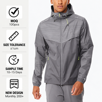 Veste coupe-vent légère à capuche pour homme, en nylon imperméable, pour la course à pied, la randonnée, les sports de plein air, vente en gros