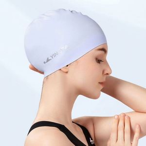 Bonnet de bain en silicone imprimé USA Mairun823 avec protection des oreilles pour cheveux longs, élastique, grande taille, imperméable pour hommes, Chine - Product Image 4