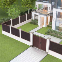 Panneaux de clôture en aluminium pour balcon, profil de lamelles horizontales, cadre de protection de la vie privée, en métal de qualité supérieure