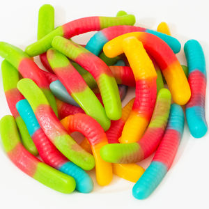 OEM/ODM Atacado Bulk Sour Doce Frutado Sabor Geléia Gummy Worm Mastigação Doces Macio Em Massa Importação De Doces Da China Saco Embalagem - Product Image 3