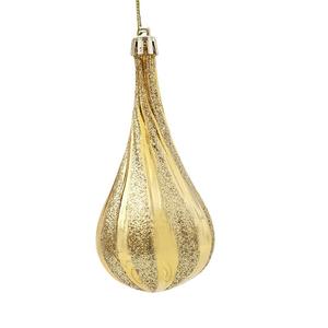 Boules de Noël électro-plaquées de style nouveau pour l'arbre de Noël, boule en plastique en forme de goutte d'eau, décorations suspendues - Product Image 5