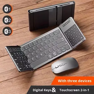 Nouveau clavier sans fil portable en plastique, clavier optique pliable pour ordinateur de bureau, téléphone, ordinateur portable - Product Image 4