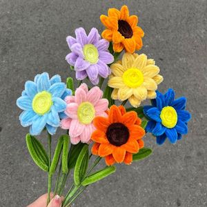 Girasoles Hechos a Mano al por Mayor, Regalos para el Día de la Madre, Manualidades con Limpiapipas, Regalos para el Día del Maestro - Product Image 1