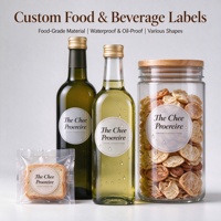 Autocollant personnalisé, étiquette d'emballage imperméable, impression d'autocollants ronds, autocollant personnalisé imperméable en vinyle transparent, rouleau d'autocollants pour aliments et vin