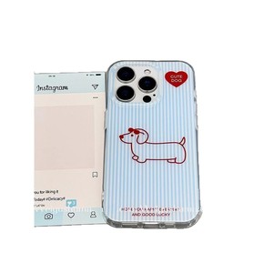 2025 nouvelle <span class=keywords><strong>coque</strong></span> de téléphone <span class=keywords><strong>chien</strong></span> teckel rayé bleu pour iPhone 17 Air, <span class=keywords><strong>coque</strong></span> de téléphone célébrité Internet à la mode pour iPhone 17 16 Pro Max - Product Image 1