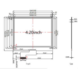 電子タグ用UC8276 SPI付き4.2インチ400x300ブラック & ホワイト & レッドCOG低消費電力E-インクディスプレイ - Product Image 6