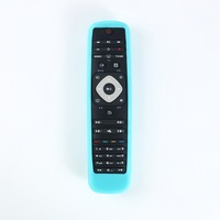 Casing pemegang kendali jarak jauh Anti selip, Casing pelindung dengan tali untuk merek Philips, desain sederhana, Casing Universal, Keyboard TV Mini