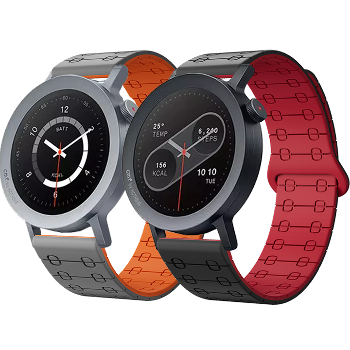Сильные магнитные силиконовые браслеты для часов CMF by Nothing Watch Pro 2, мягкие резиновые Сменные ремни для умных часов 22 мм